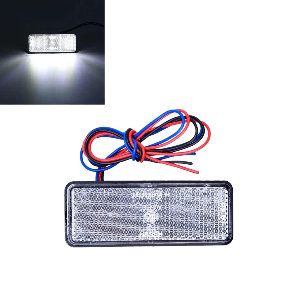 12V Car Motorcycle Truck LED Reflectors Round Tail Lights 24LED Warning Side Marker Light Rear Tail Brake Stop Turn Singal Light