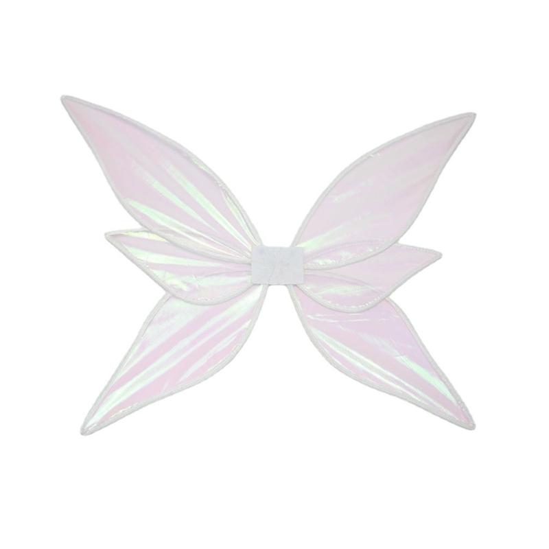 

Foldable Fairy Butterfly-Wings Angel Wings for Kids Party Fancy Dress Costume Photography Props for Halloween Cosplay білий