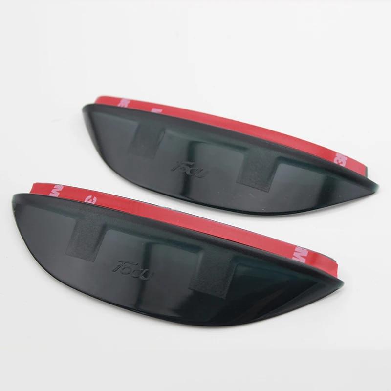 A Little Change PC Rain Eyebrows In Rearview Mirror Awnings Shelters Sticker For Ford Focus 3 4 MK3 MK4 2Pcs/Set
