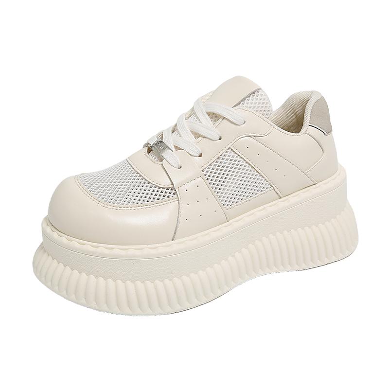 Fashion 2025 New Outdoor Mesh Women's Vulcanize Shoes Platform Breathable Hot Sale Lace Up Women Sneakers Versatile Ladies Casual Shoes