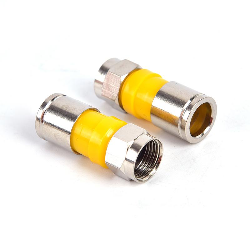 New 10pcs RG6 F Type Compression 2.8cm Snap Seal Plug Connector Waterproof F Type