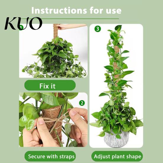 Plant Growth Support Moss Pole Kit Vertical Monstera Coconut Fiber Natural Bendable Stakes for Indoor Climbing Plants Home Gardening Moisture-locking