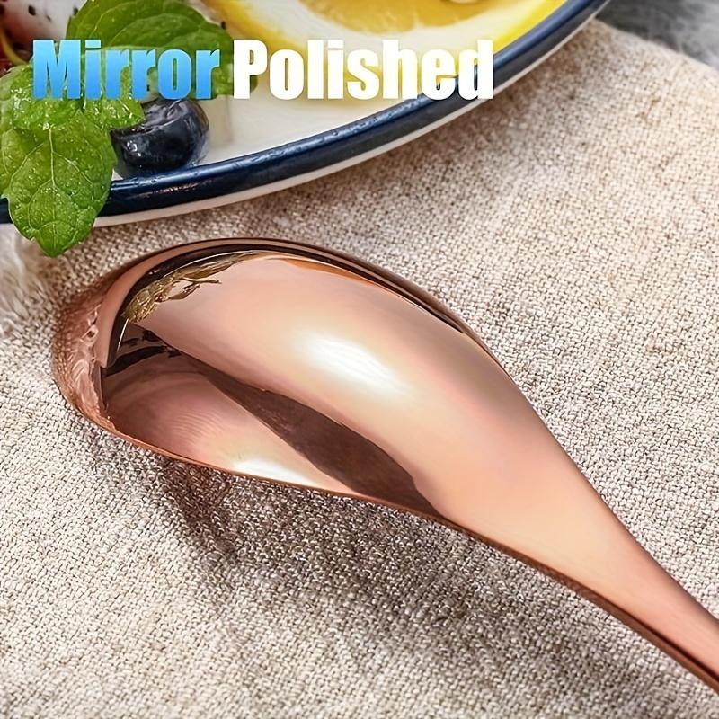 Zestaw sztućców w kolorze różowego złota, Zestaw sztućców ze stali nierdzewnej 18/10, Polerowany na lustro, Można myć w zmywarce