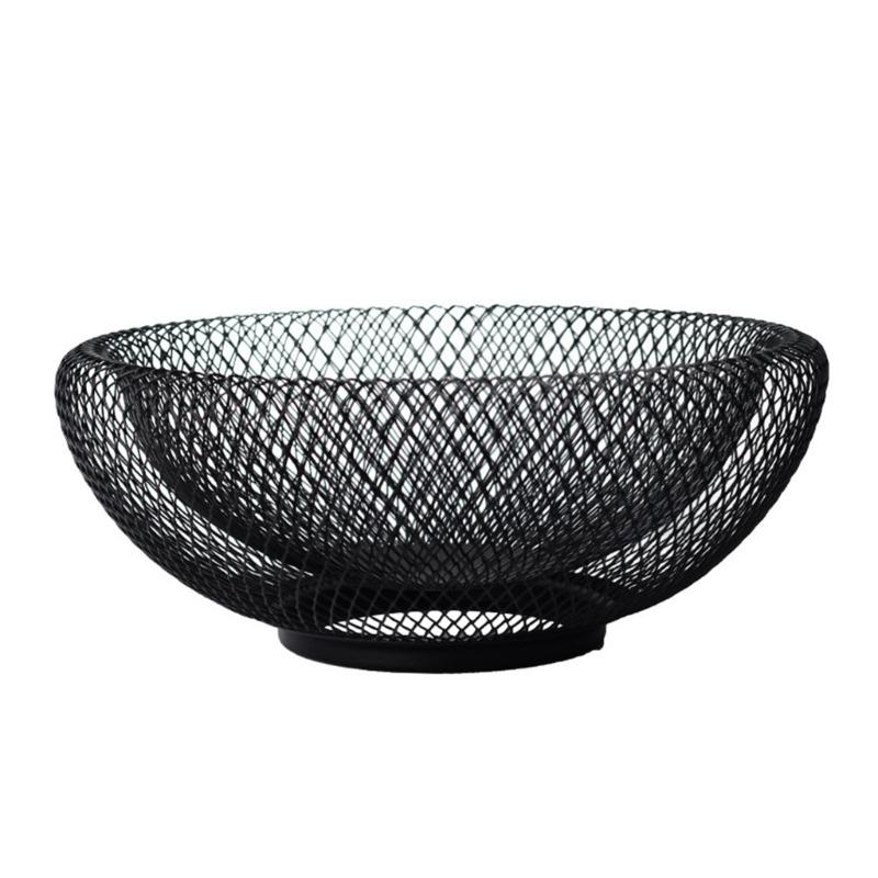 

Household Coffee Table Vegetable Fruit Plate Hollow Out Bowls Organizer Containe чёрный