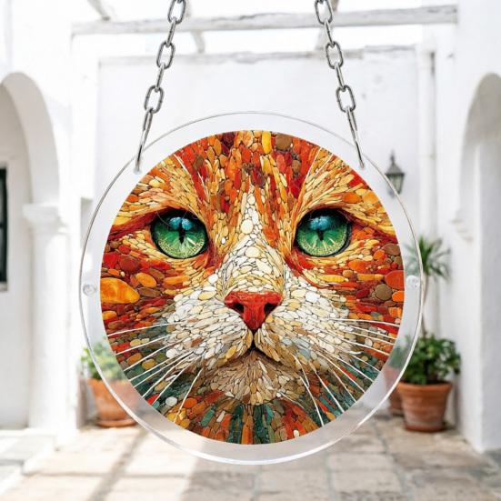 Acryl Sonnenfänger Puzzle Bunte Fensterdekoration mit Aufhängekette DIY Sonnenfänger Set für Erwachsene Haus Garten Dekoration