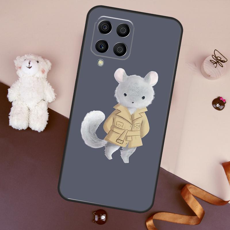 Cute Cartoon Chinchilla Case For Samsung Galaxy M36 M55 M35 M15 M56 M16 M54 M14 M34 M31 M11 M13 M53 M12 M32 M52 M06