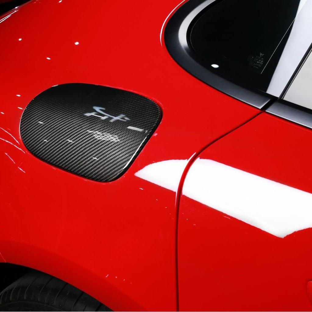 Carbon Fiber Fuel Tank Cap - 2017-2023 Panamera 971 Dry Carbon Sticker