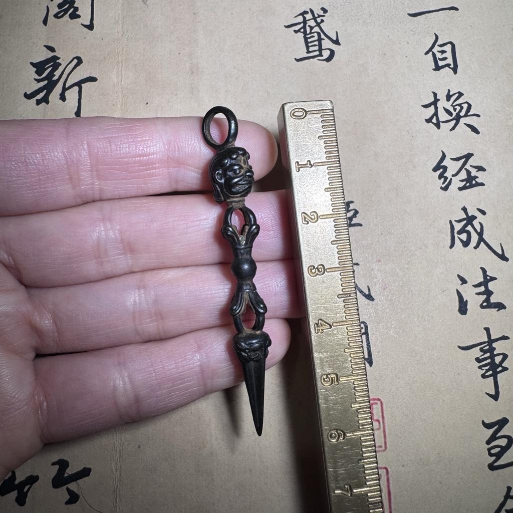 Antique Iron Tibetan Style Vajra Ornament For Play And Decoration