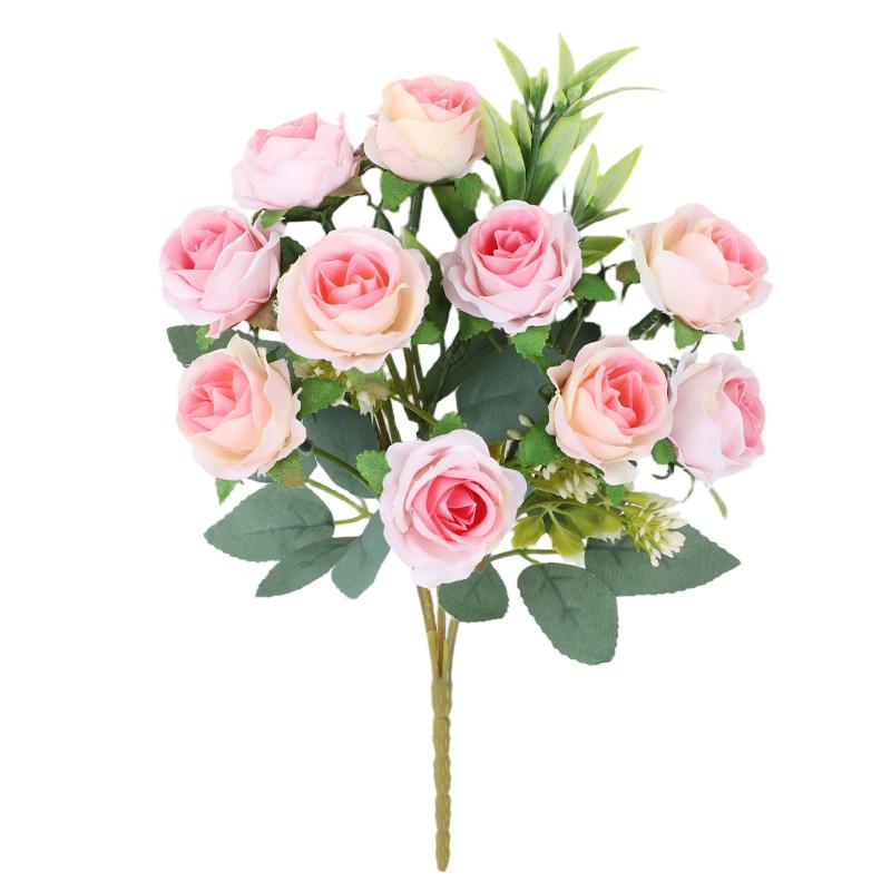 

1/2Pcs Rose Artificial Flowers Bouquet Silk Fake Flower for Wedding Table Home Vase DIY Decoration Birthday Party Supplies 1Bunch