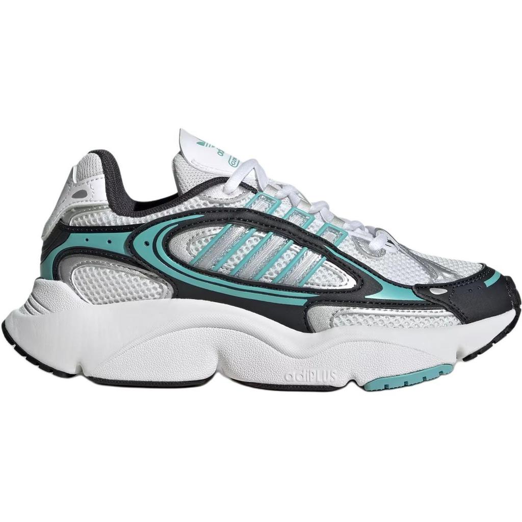 Adidas Originals Ozmillen Anti Slip Wear Resistant Low Top Kids' Running Shoes White Black Sneakers JH9975