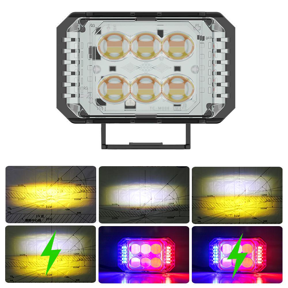 Cross-Border Off-Road Motorcycle LED Work & Warning Spotlight