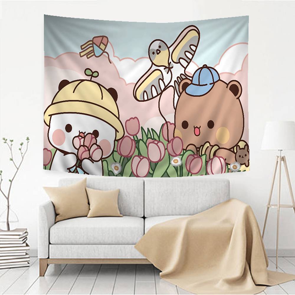 Cartoon Cute BBubu DDudu Colorful Tapestry Wall Hanging Cheap Hippi Bohemian Wall Tapestries Mandala Wall Hanging Sheets