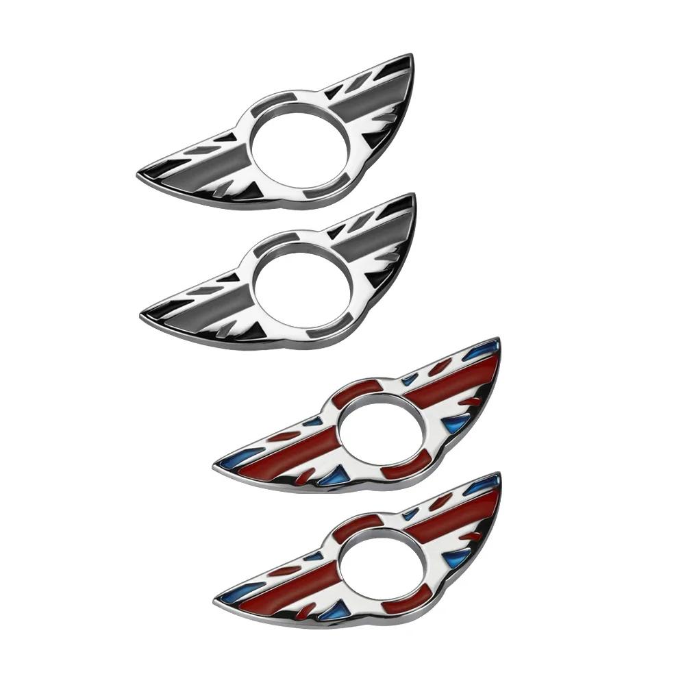 2Pcs Car Door Pin Lock Cover Stickers Case Decor For Mini Cooper S JCW R50 R52 R53 R55 R56 R57 R58 R59 R60 R61 Car Accessories