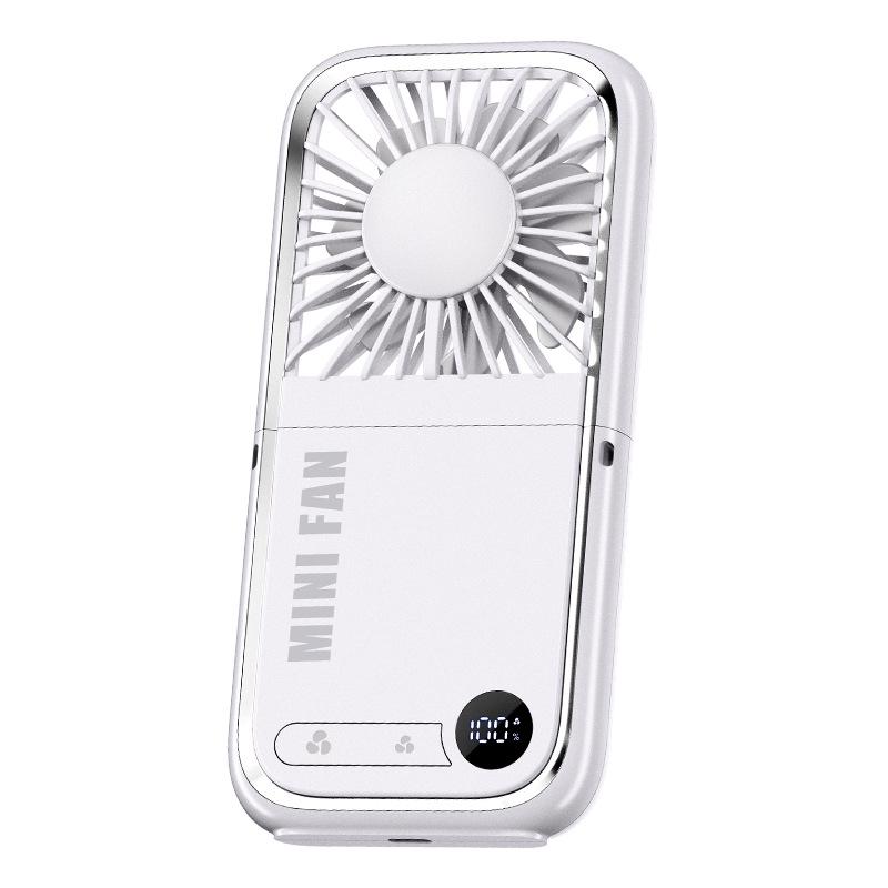 

Portable USB Rechargeable Handheld Fan with Digital Display and Power Bank, 5-Speed Cooling, Silent Operation F30 Ultra Foldable Fan