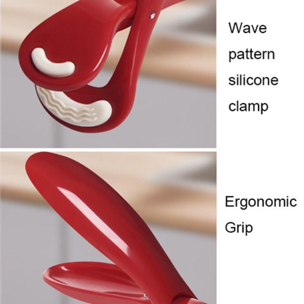 2 Stück Dopamin Topfgreifer Rutschfest Haushalt Hitzebeständiger Griff Kunststoff Heißplatten-Greifer Tellerklemme für Geschirrteller Dampfgarer