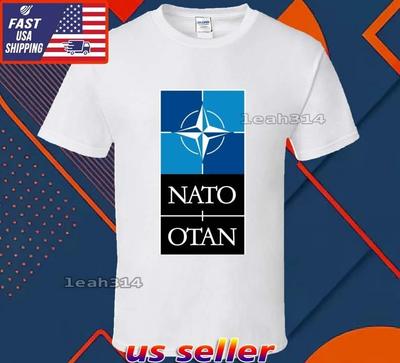 Nuova Maglietta Logo Nato T-Shirt Divertente Americana USA Unisex Taglia S-5XL