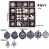 6CM Electroplated Irregular Painted Christmas Ball Ornaments Gift Box Set - Tree Hanging Decorations