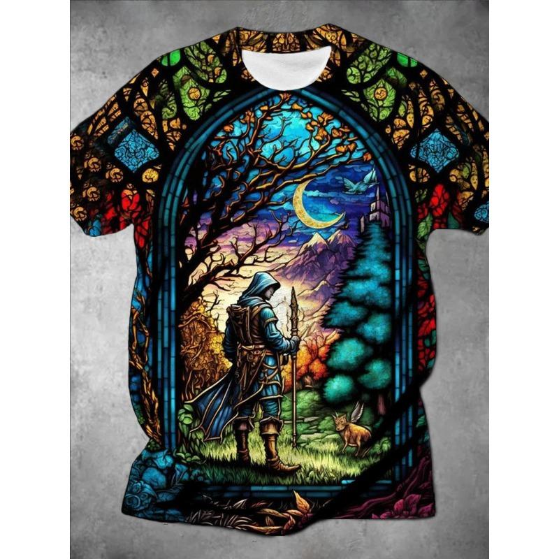 Colorful Mushroom Pattern T-Shirts 3D Print Men's O-Neck Short Sleeve T Shirt Harajuku Oversized Casual Tees Kids Tops Clothing