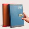 A5 Leder 2025 Geschäftsplaner Notizbuch, Englisch/Spanisch/Französische Seiten, Studenten Tagesplaner, Notizblock, Memo