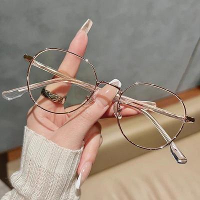 New Multilateral Myopia Glasses Frame For Women With Irregular Street Photography Anti-Blue Light Glasses Mh9055