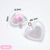 Acrylic transparent heart keychain pendant accessory supplies