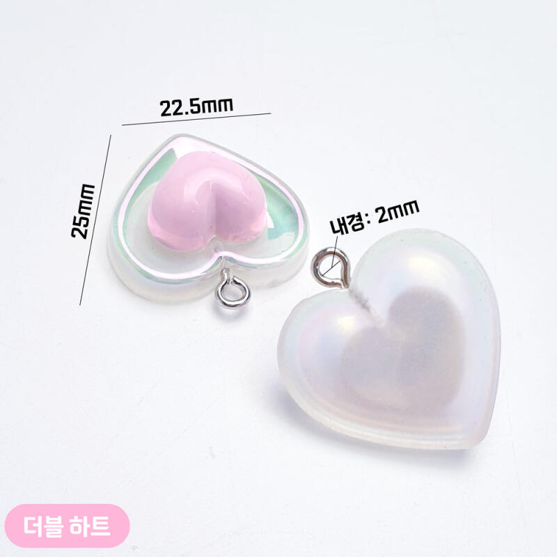 Acrylic transparent heart keychain pendant accessory supplies