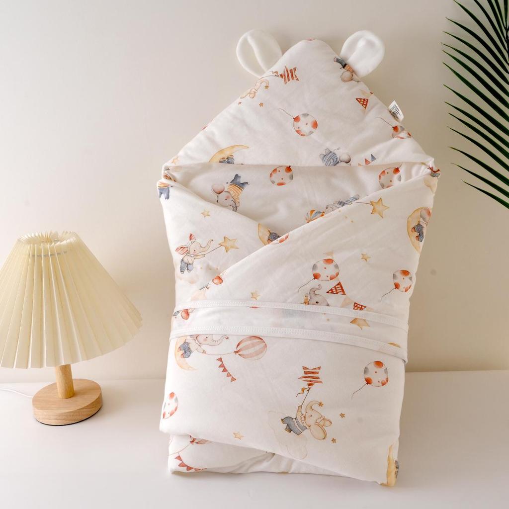 Newborn Pure Cotton Baby Swaddle - Lightweight for Spring/Summer, Delivery Room Wrap