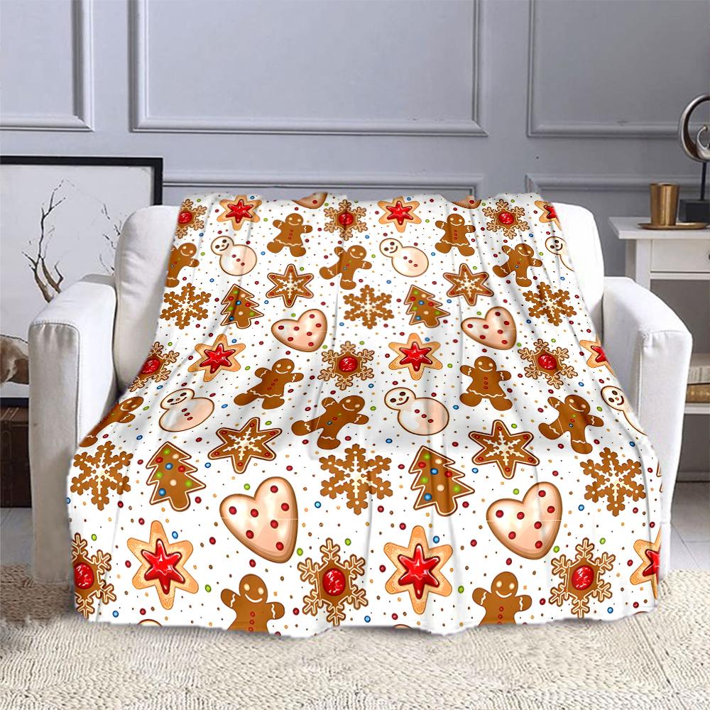 Christmas Cookie Pattern Blanket Design Patterned flannel blanket perfect for the bedroom living room, sofa, or a little nap