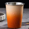 Yousheng Stainless Steel Cup, Reusable with Gradient Color Camping Cup, Frosted Texture Lightweight Beer Cup for Outdoor Picnic