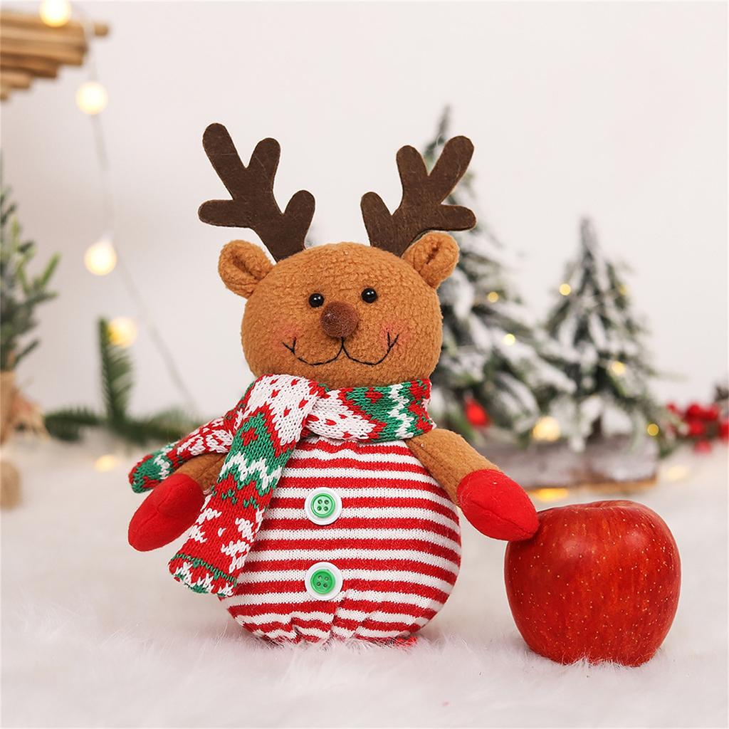 Christmas Santa Snowman Elk Plush Pendant Creative Xmas Tree Hanging Decorations for Kids Familes Christmas Gifts