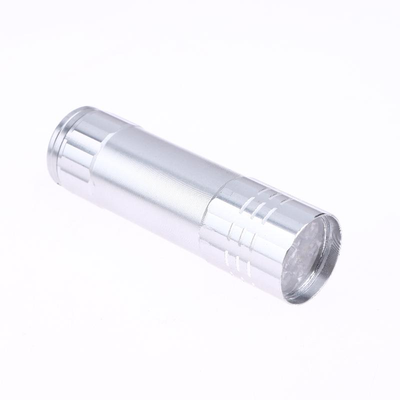 1 Stück 50Lm 395Nm Detektionslampe Mini UV Taschenlampe 9 LED UV Schwarzlicht Outdoor Tragbares Beleuchtungswerkzeug zum Wandern