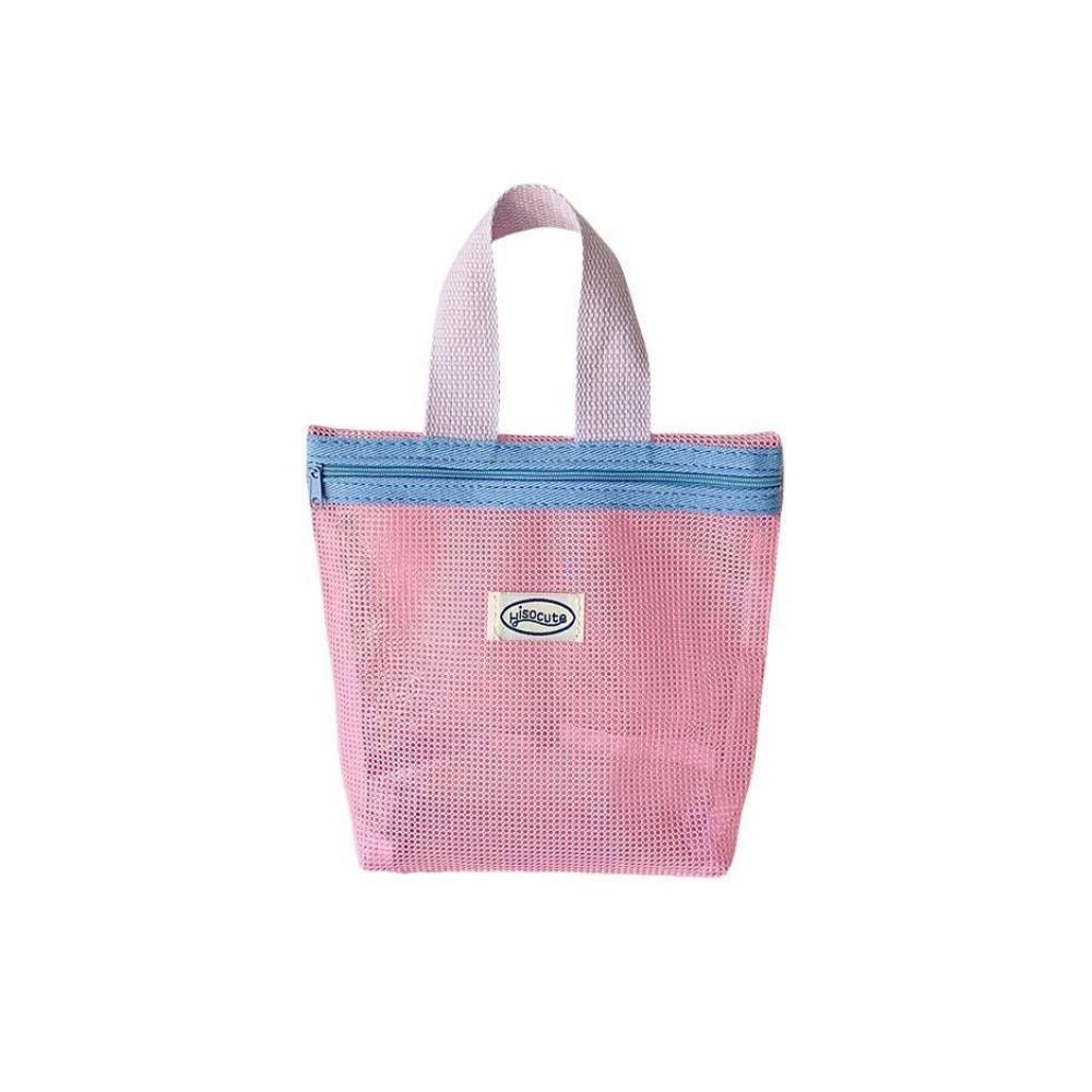 Skin Care Storage Bag Korean Storage Bag Mesh Zipper Makeup Bag Women Cosmetic Bag  Girls Lady
