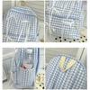 School Backpack Cute Ribbon Bow Students Backpack Plaid Y2k School Bag Large Capacity Travel Daypack Students Travel Daypack