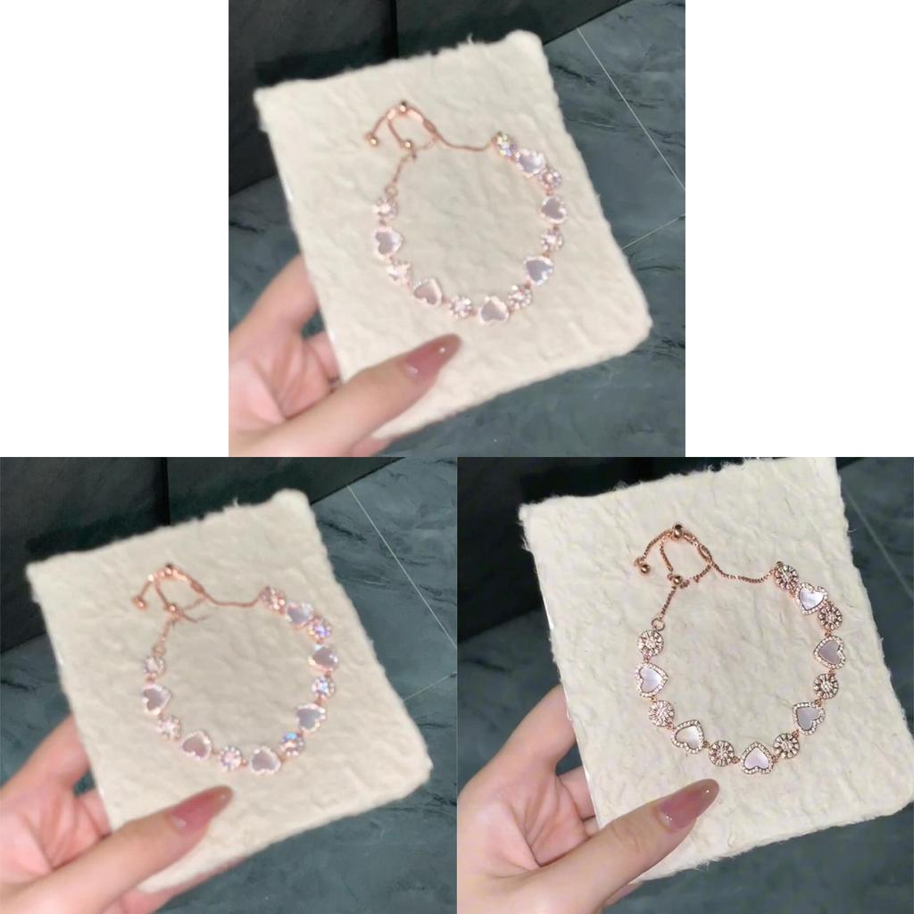 Handcrafted Heart Shape Adjustable Bracelet With Copper Plastic Material For Girls Gift Ideas