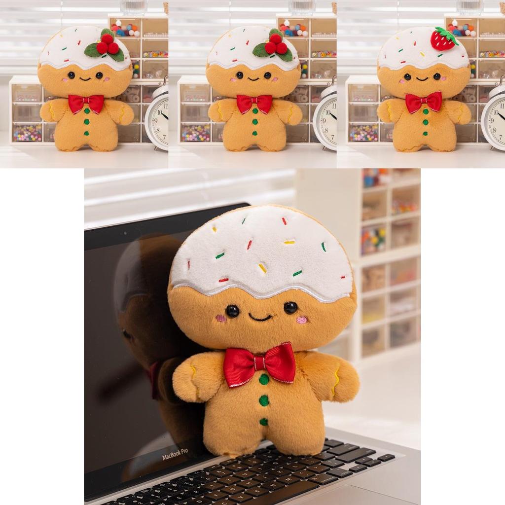 Gingerbread Man Plush With Pp Cotton Filling For Holiday Decor And Gift Giving