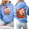 Women's Christmas Lightweight Long Sleeve Printed Hooded Pullover Sweatshirt