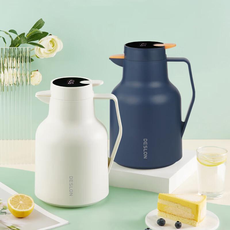 DSELO Smart Temperature Display Glass Lined Thermos Pot
