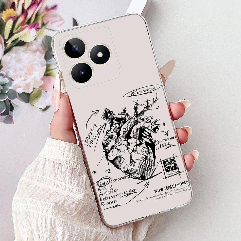 For Realme Note 50 Fashion Cool Pattern Phone Case For Realme Note50 RMX3834 Soft Silicone TPU Cases