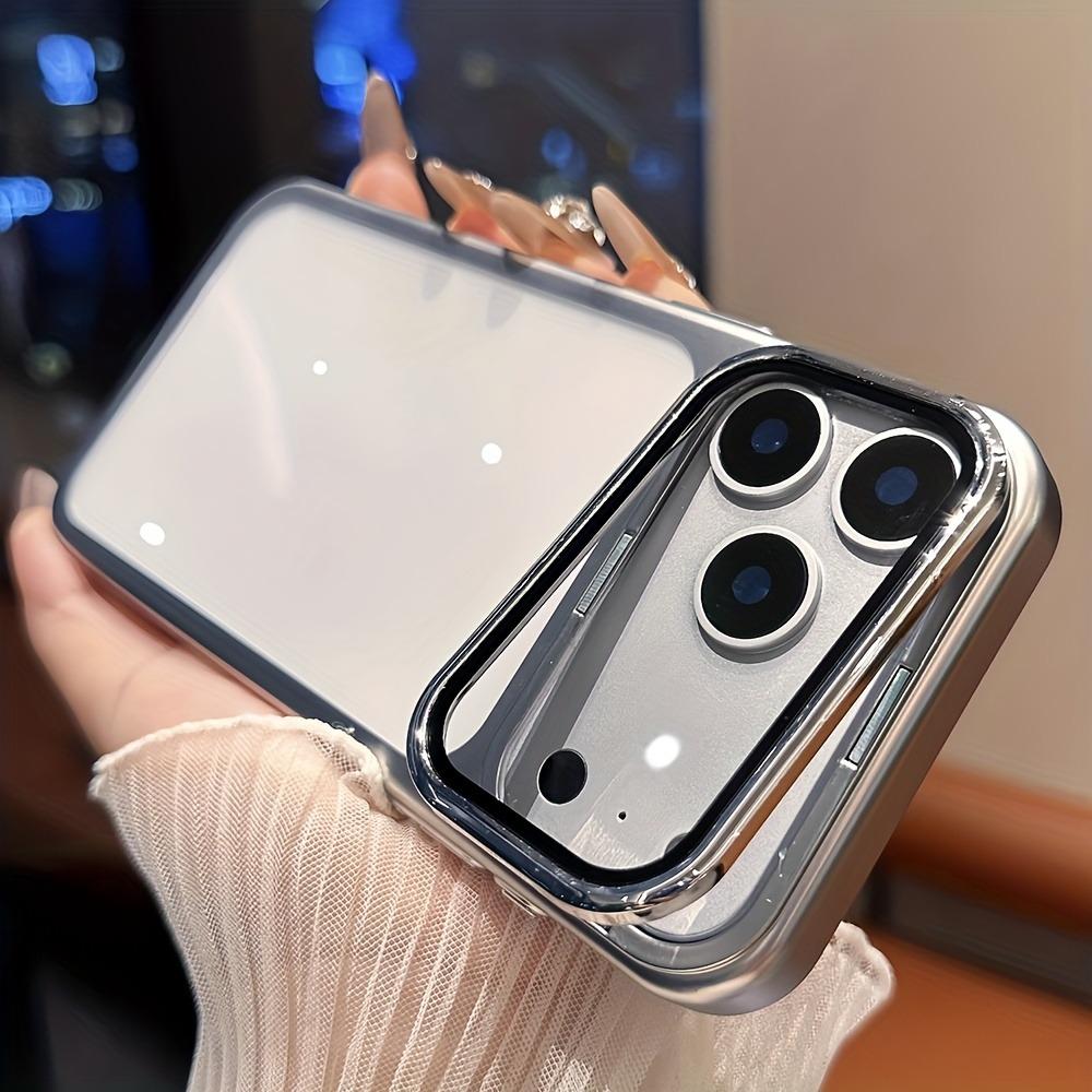 

Luxury Shockproof Clear Phone Case For iPhone 17 Pro Max 17Pro 17 Cases Stand Glass Lens Protection Cover For iPhone17 Pro Max iPhone17 Pro Max