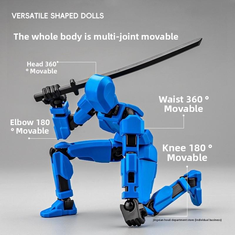 3D Printing Lucky Joint Movable T13 Doll Toy 3rd Gen DIY Radish Man Building Block Stress Reliever Movable Joint Doll