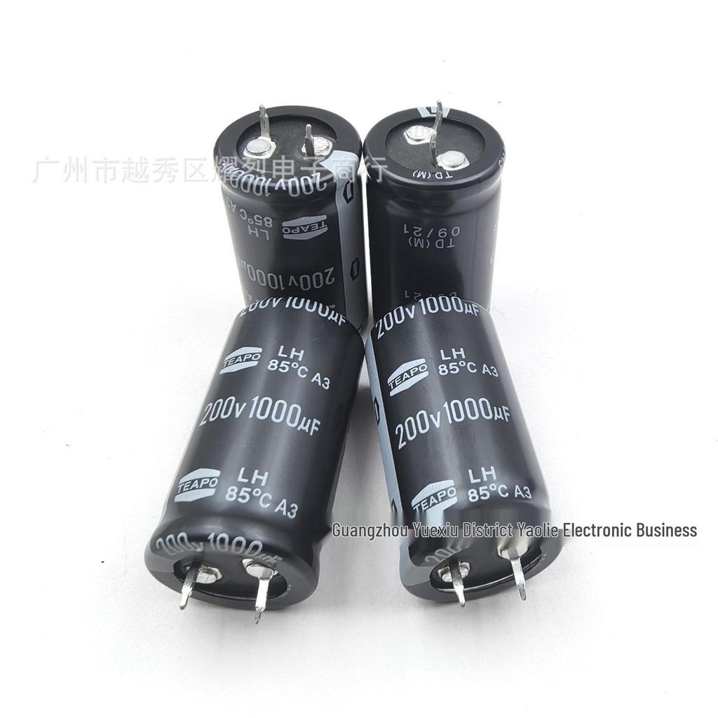 Zhibao TEAPO 200V 1000uF Electrolytic Capacitor for Welder Inverters, Horn Type, 25×45mm