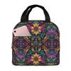 Colorful Mexican Pattern Traditional And Festive Insulated Lunch Bag for Women Children Food Boxes Thermal Lunch Box Tote