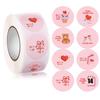 1 Roll Practical Label Charming Heart Tag Bright Color Shape Gift Packaging Label Tag