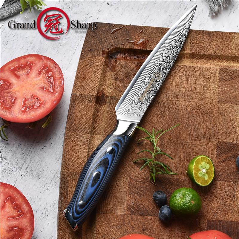 5 Inch Utility Knife 67 Layers Japanese Damascus Steel VG10 Kitchen Cooking Tools