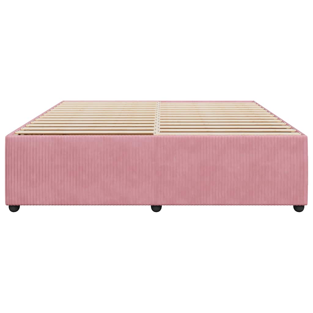 Pink Bed Frame 180 x 200 cm Velvet