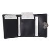 Coboca+ WC25152 MERRILY Mini Wallet, Pearl Heart Charm, (BlackChocolate), 8 Card Slots, 9 X 10 X 3 Cm, 155 G (Black)