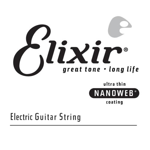 Elixir NANOWEB .024 Single Strings for Electric Guitar #15224