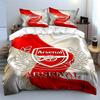 Arsenal Logo Bettwäscheset Rot und Weiß Bettwäscheset (1 Bettbezug, 2 Kissenbezüge, Bettdecke nicht enthalten)