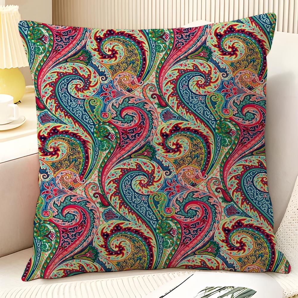 Boho Style Pillow Case Natural Linen Organic Fabric DoubleSided Printing Sofa Home Decor Gift Pillow Case