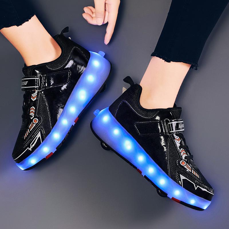 Kids' Mesh Running Shoes & Multi-Wheeled Roller Skates for Boys & Girls